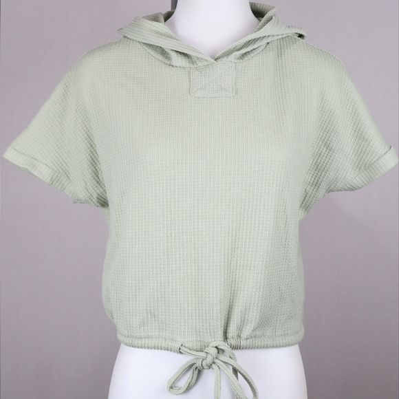 Paper Crane Tops - Paper Crane Sage Green Hooded Sweatshirt